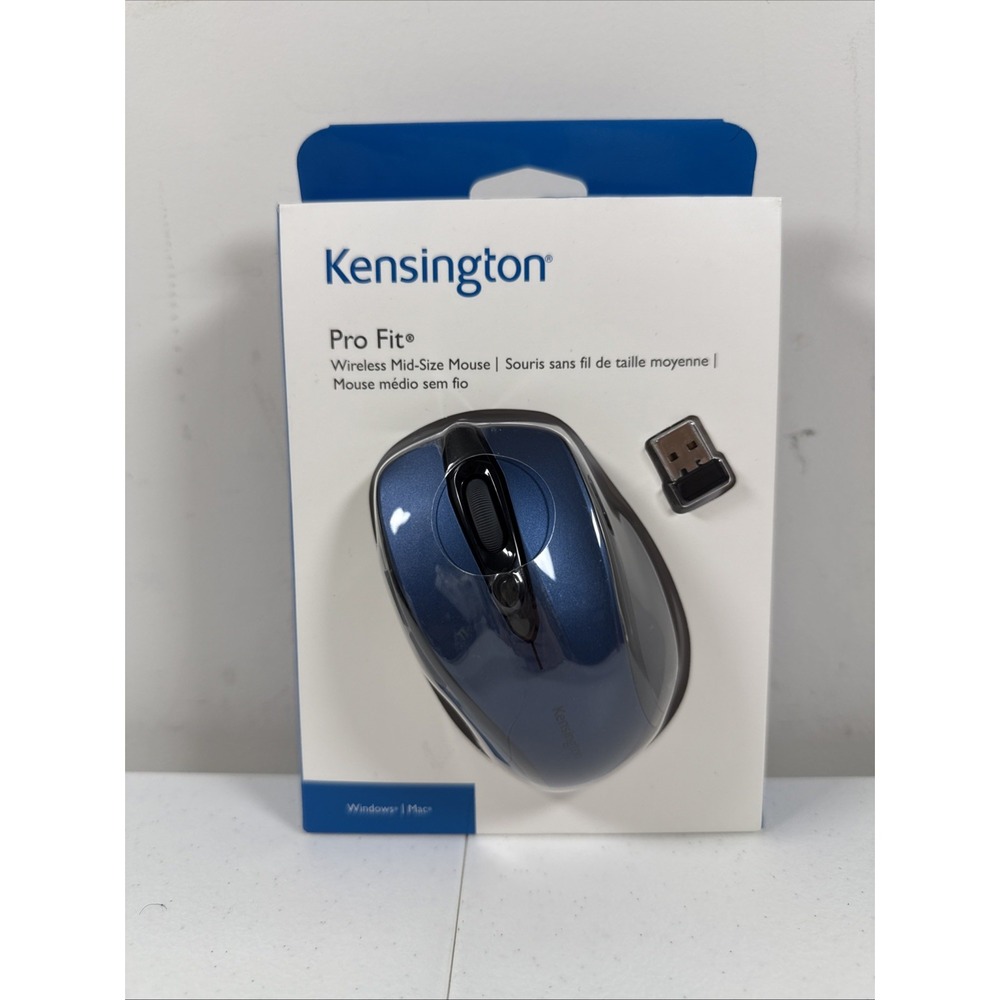 Kensington 72421 Pro Fit Mid-Size 2.4 Ghz‎ Frequency Wireless Mouse - SB New